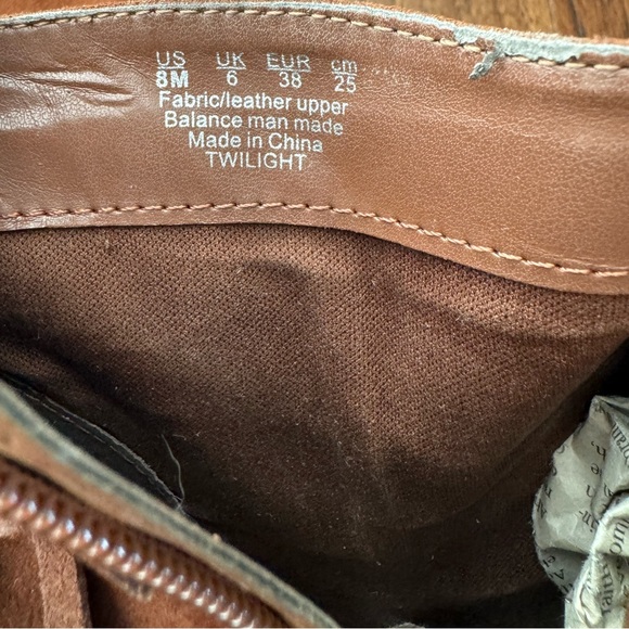 Carlos santana boots cognac brown suede fringe booties Size 8 - Picture 9 of 9